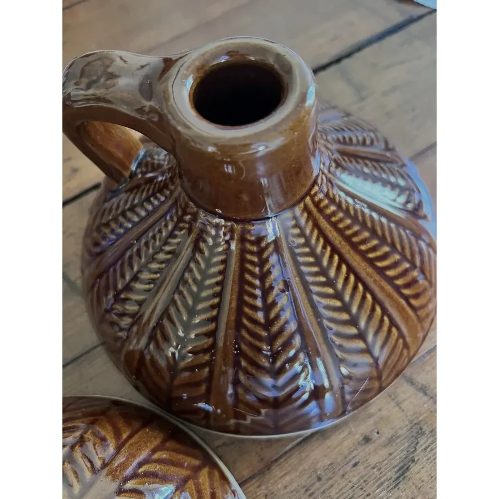 Clay Ceramic whiskey Cookie style Jar lids only.
